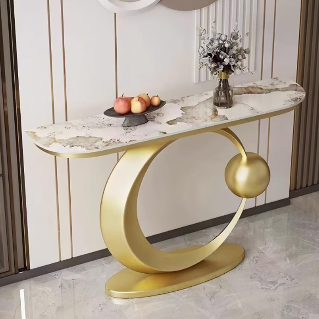 LYDBMYT Industrial Narrow Console Table with Metal Frame, Elegant Entryway and Hallway Solution for Living Room and Bedroom