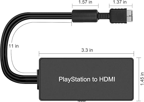 Miniatura 7 de Adaptador PS2 a HDMI PS2 Cable HDMI PS2 a HDMI Convertidor Soporte HDMI 43169 Switch, funciona para PlayStation 1PlayStation 2 y PS3. Adaptador PS1