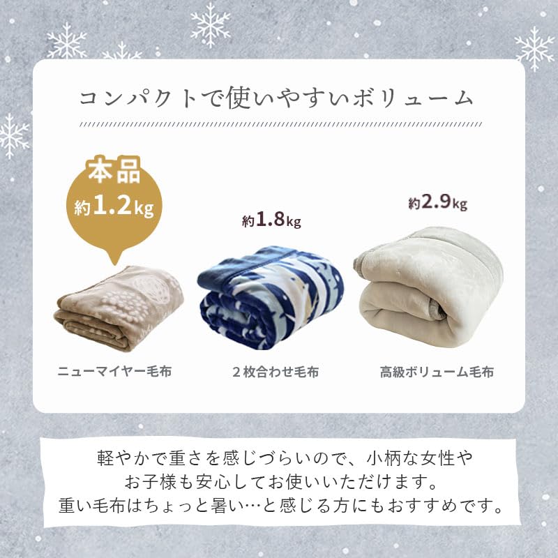 【送料無料・未使用】ブラウン☆西川ニューマイヤー毛布140x200cm newmine relax ニューマイヤー毛布 （シングル）140×200cm