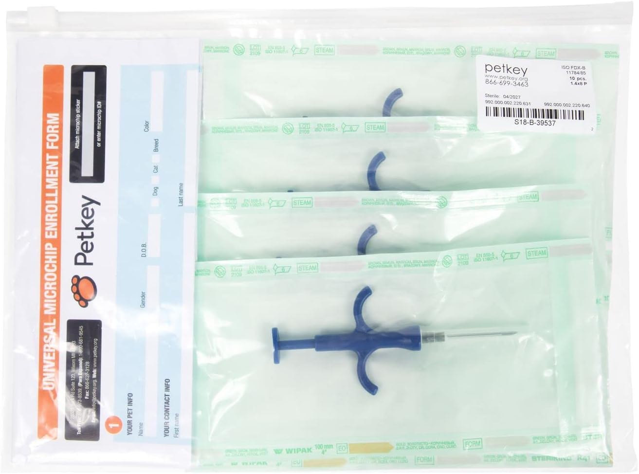 ISO Pet Mini Microchips 10 Count Box