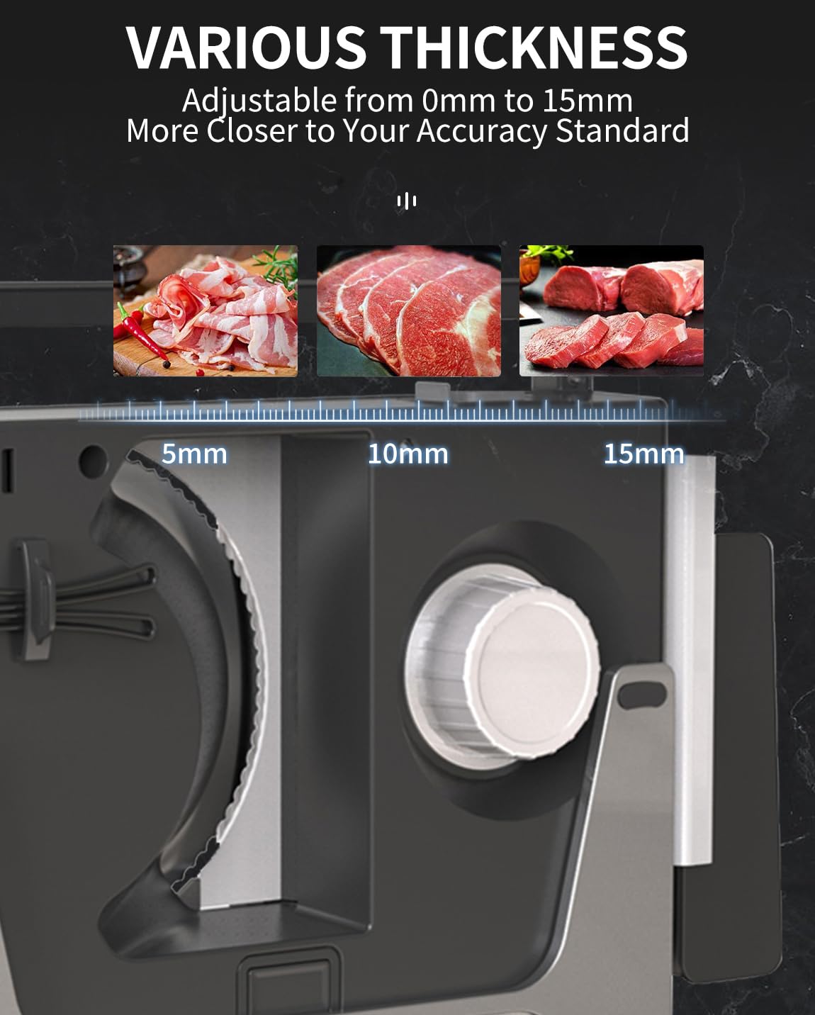 Amazon.com: Folding Meat Slicer, Electric Deli Food Slicer with