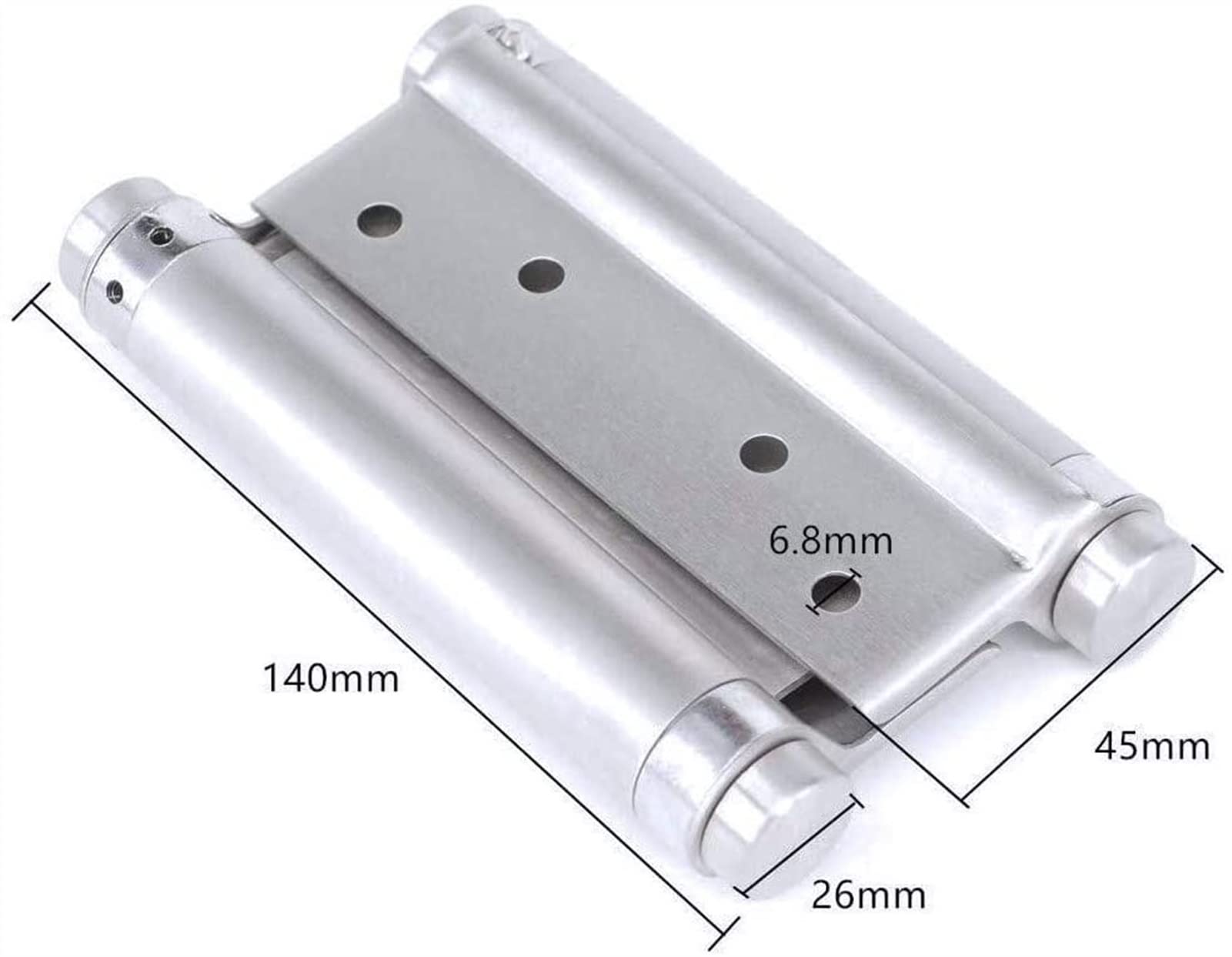 2 Paia di Cerniere a Molla a Doppia Porta a Doppia Porta in Acciaio Inox 3 Pollici chiudono automaticamente la Porta, Cerniere a Doppia Molla Aperta Sia all'Interno Che all'Esterno (Size : 5 inch)