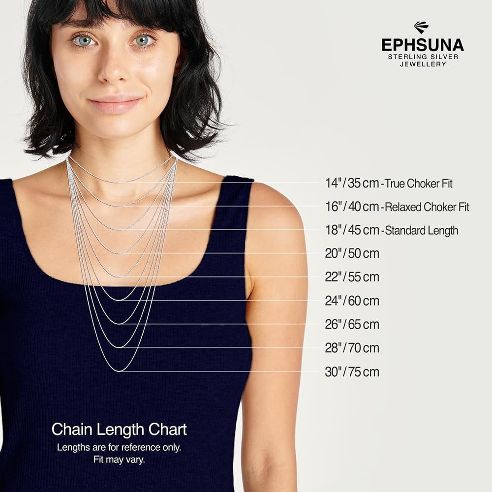 925 Sterling Silver 1mm Cable 14-30" Chain Necklace for Women - Image 6