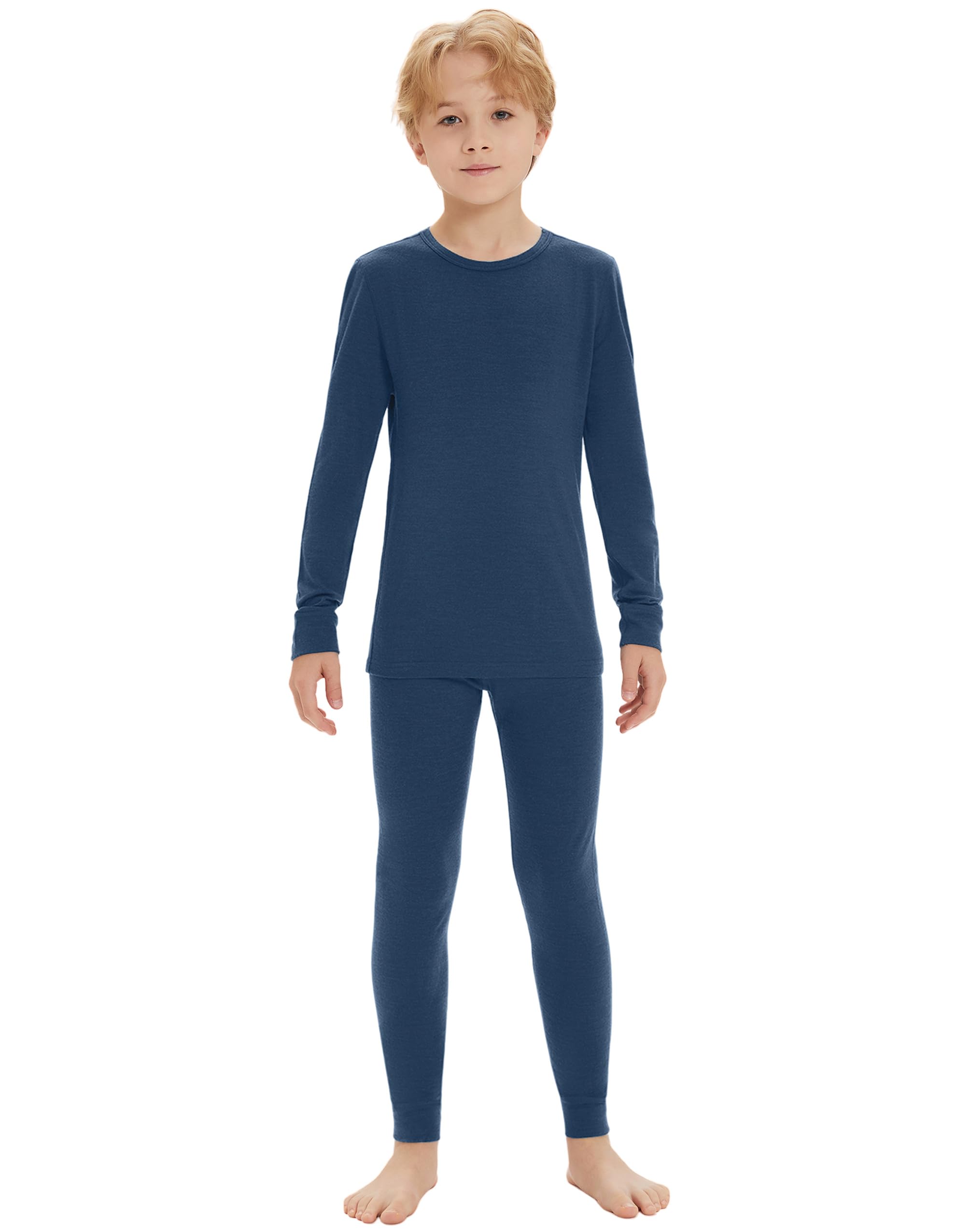 Iguana Unisex Kids 100 Merino Wool Base Layer Set Thermal Underwear Sets for Girls and Boys