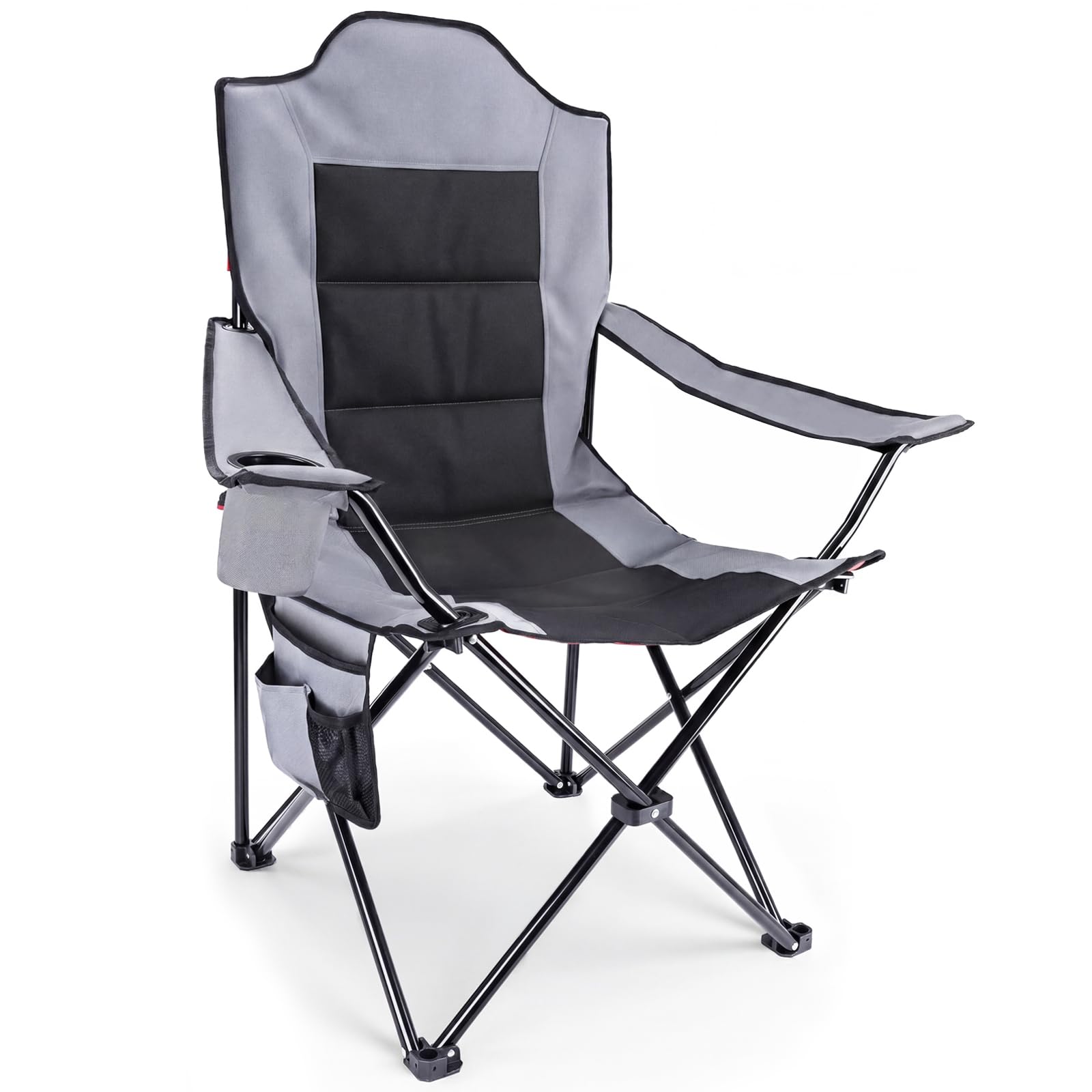 YEAUPE PRO Campingstuhl Faltbar Bequem Gepolster, 150 KG Belastbar | Luxus Camping Stuhl mit Hochlehner, Breiter Sitz | Angelstuhl, Karpfenstuhl, Klappstuhl Camping Chair, XL