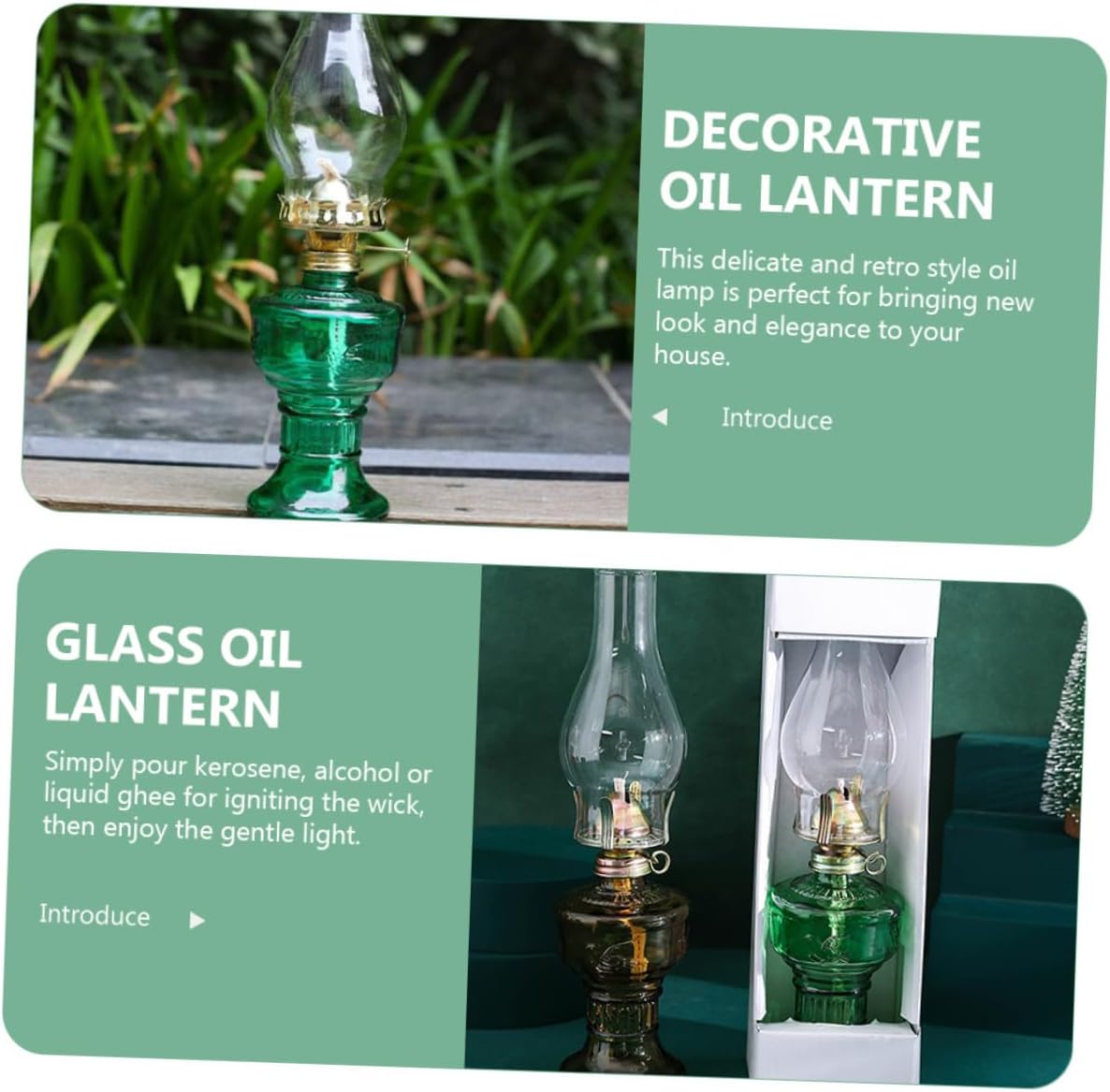 Vintage Kerosene Camping Lantern Retro Glass Oil Lamp for Indoor Outdoor Use Decorative Desk Lamp with Easy Ignition and Emergency Lighting Elegant Home and Camping Atmosphere