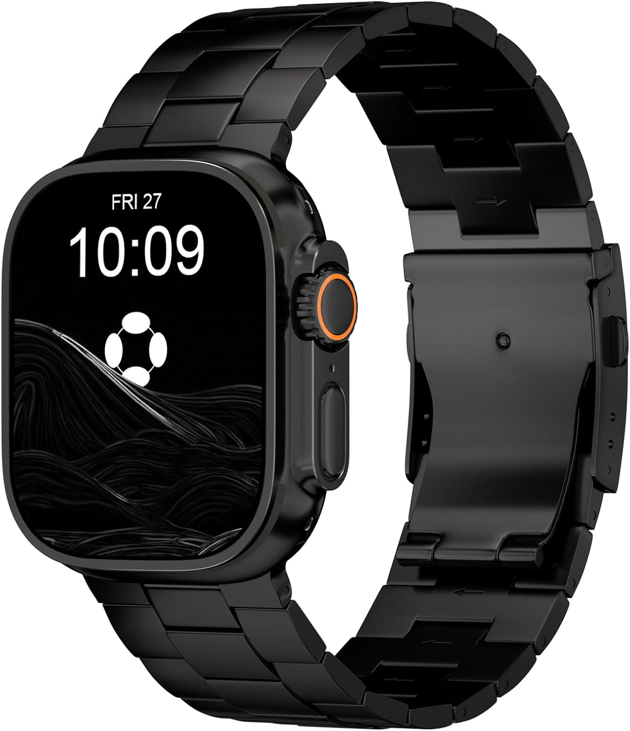 Product image of Titanium Band Compatible with Apple Watch Ultra 3/2/1 49mm, Series 11/10 46mm - Military-Grade DLC Coating, Scratch Resistant & Durable Adjustable Strap for Men