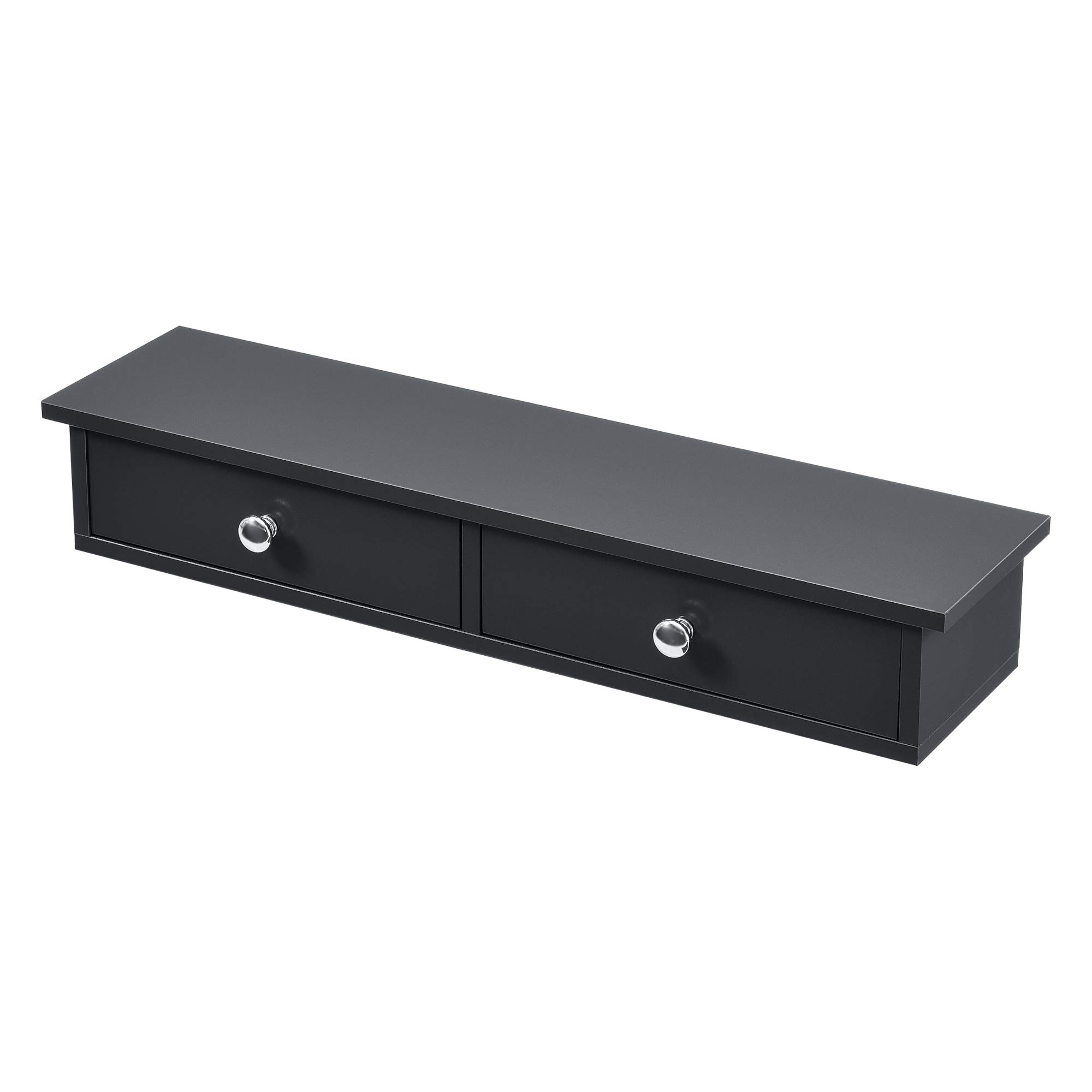 Wandplank Zwevend Hoogglans Grijs MDF 90x23x3,8cm