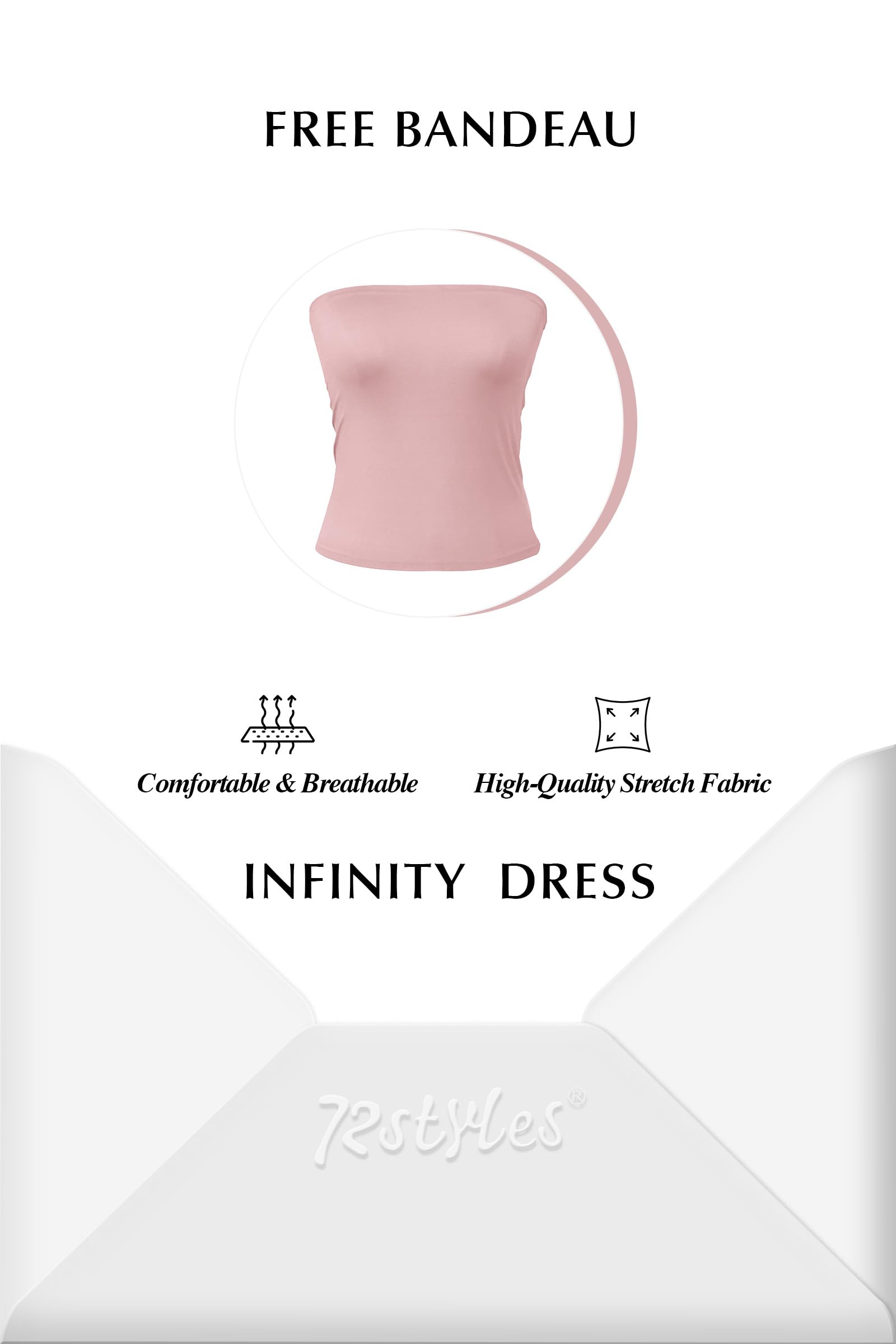 72styles Robe Infinity Demoiselle d'honneur Femme Soirée & Mariage Invitée | Robe Transformable Multiposition Robe de Soirée & Mariage Invitée, Robe Longue Élégante pour Cocktail & Cérémonie