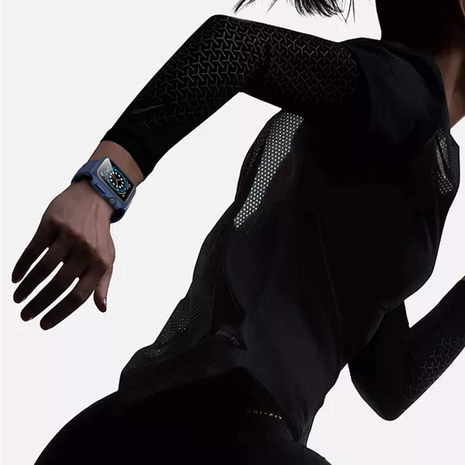 Confezione da 6 custodie per Apple Watch Series 7 45 mm con vetro temperato, Hard PC HD Full Cover protettiva iwatch S7.