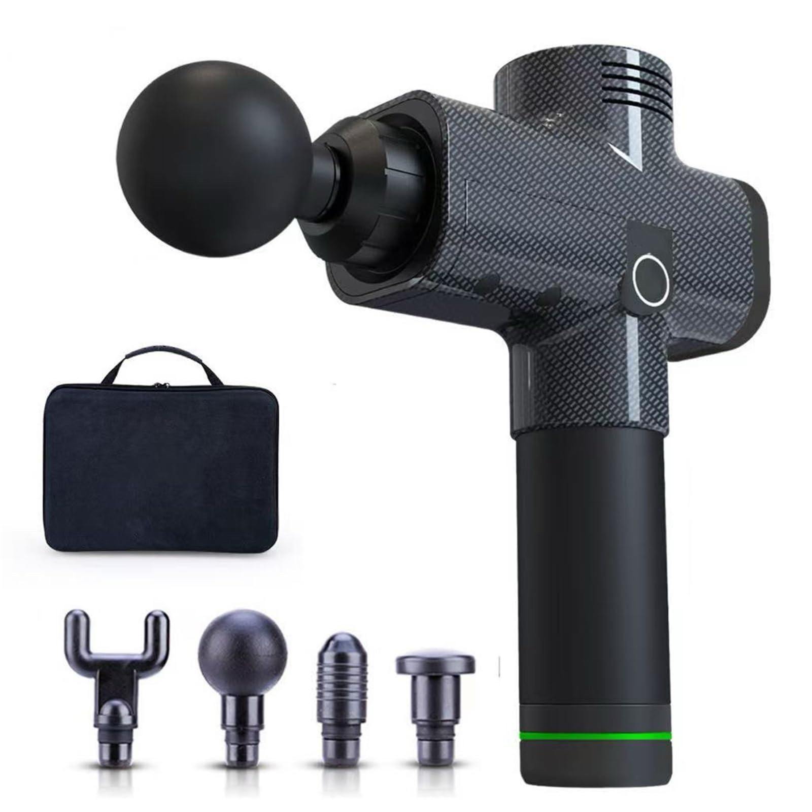 Pistola de masaje, Pistola De Masaje Masajeador Tejido Profundo Fascia Portátil Mano para hombres/mujeres(Black)