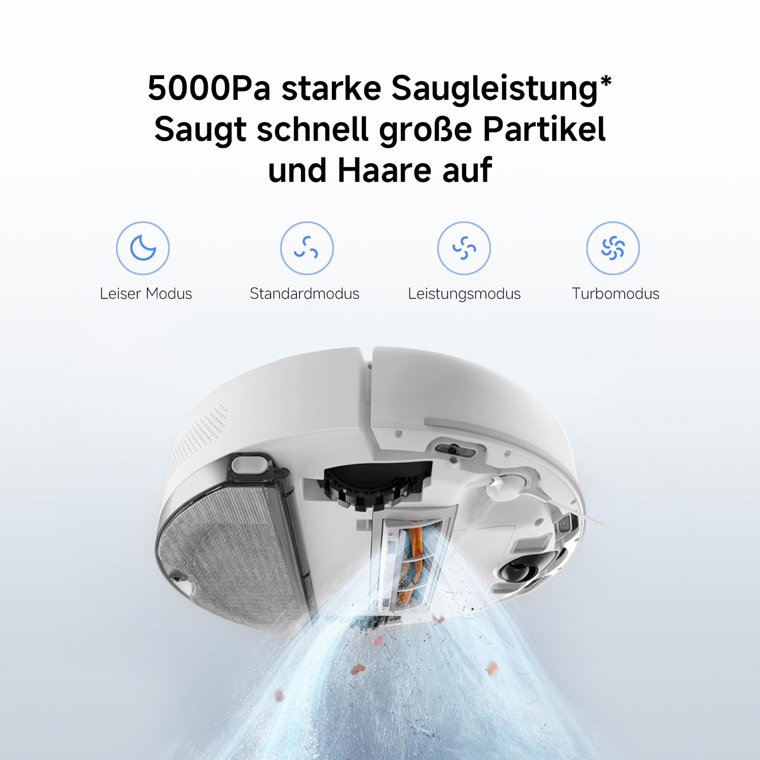 XIAOMI Robot Vacuum S40C, 2-in-1 Staubsauger und Wischer, 5000 Pa Saugleistung, smarte LDS-Navigation, automatische Aufladung, funktioniert auf Teppichen mit kurzem Flor und harten Böden