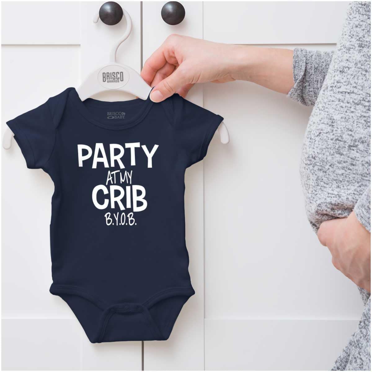 Party At My Crib BYOB Funny Baby Romper Boys or Girls