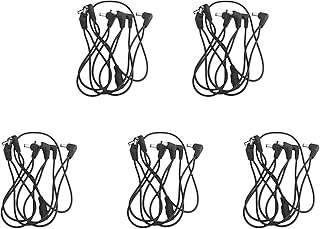 SAROAD 5 cables de cobre para de 6 vías, cable de cobre para efectos de guitarra, adaptador divisor, color negro