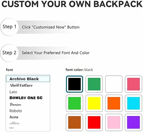 Miniatura 2 de Mochila personalizada para niñas, mochilas personalizadas de 17 pulgadas con nombre, bolsa ligera y duradera para primaria