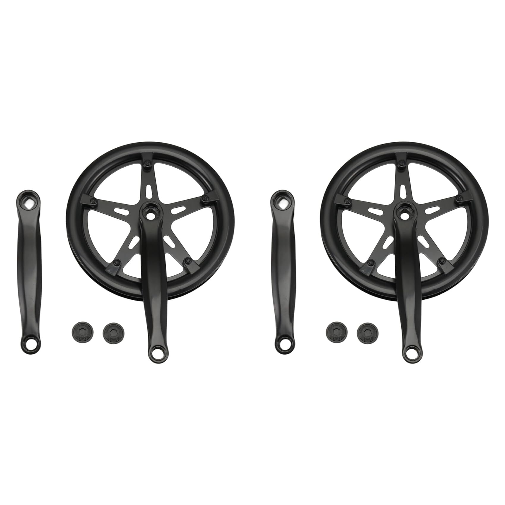 2X 46T Road Bike Crank Set Single Speed 170Mm Bicycle Crankset Hollow Tooth Plate Bike Crank Set