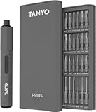 TANYO Mini Electric Screwdriver Cordless&comma; 51 in 1 Precision Screwdriver Set Rechargeable&comma; Small Electric Screwdrive with 48 S2 Bits&comma; 400mAh Battery LED Light Power Screwdriver for Electrical Repair