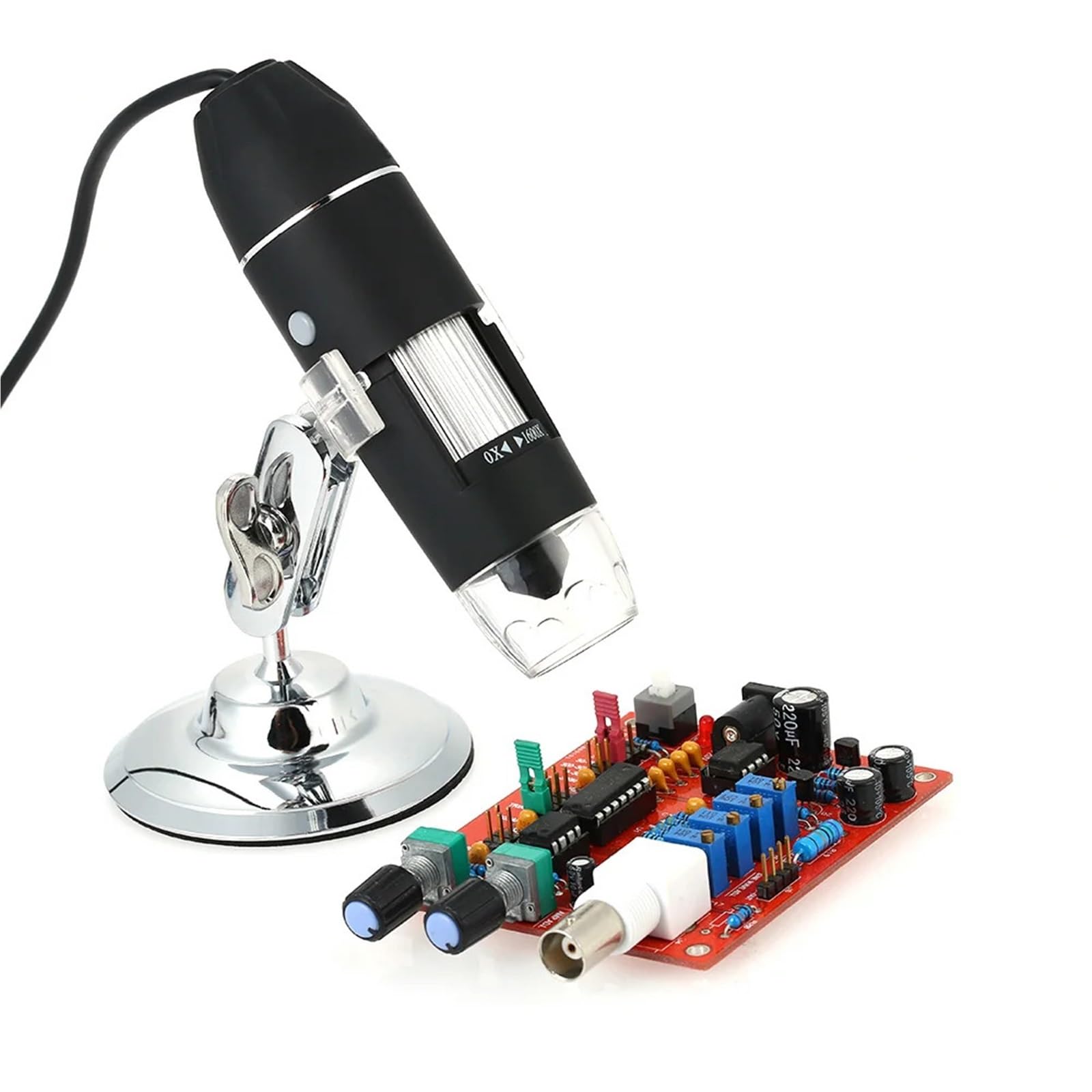 microscopio, Microscopio Digital 3 en 1 Tipo C con cámara, 1600X, USB, portátil, electrónico para Adultos