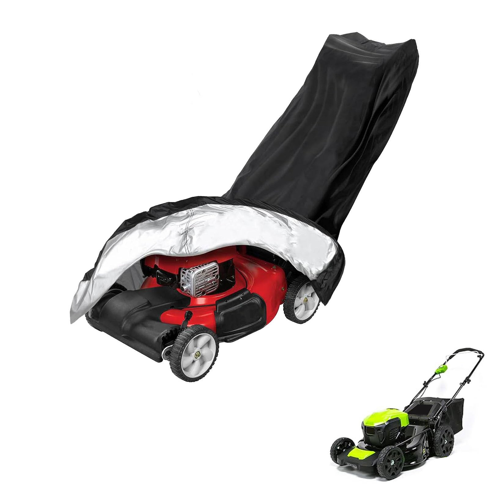 lawnmower cover Compatible with Greenworks MO40L413 ,waterproof and sun,suitable for indoor and outdoor use all year round, comes with a storage bag โ image 1
