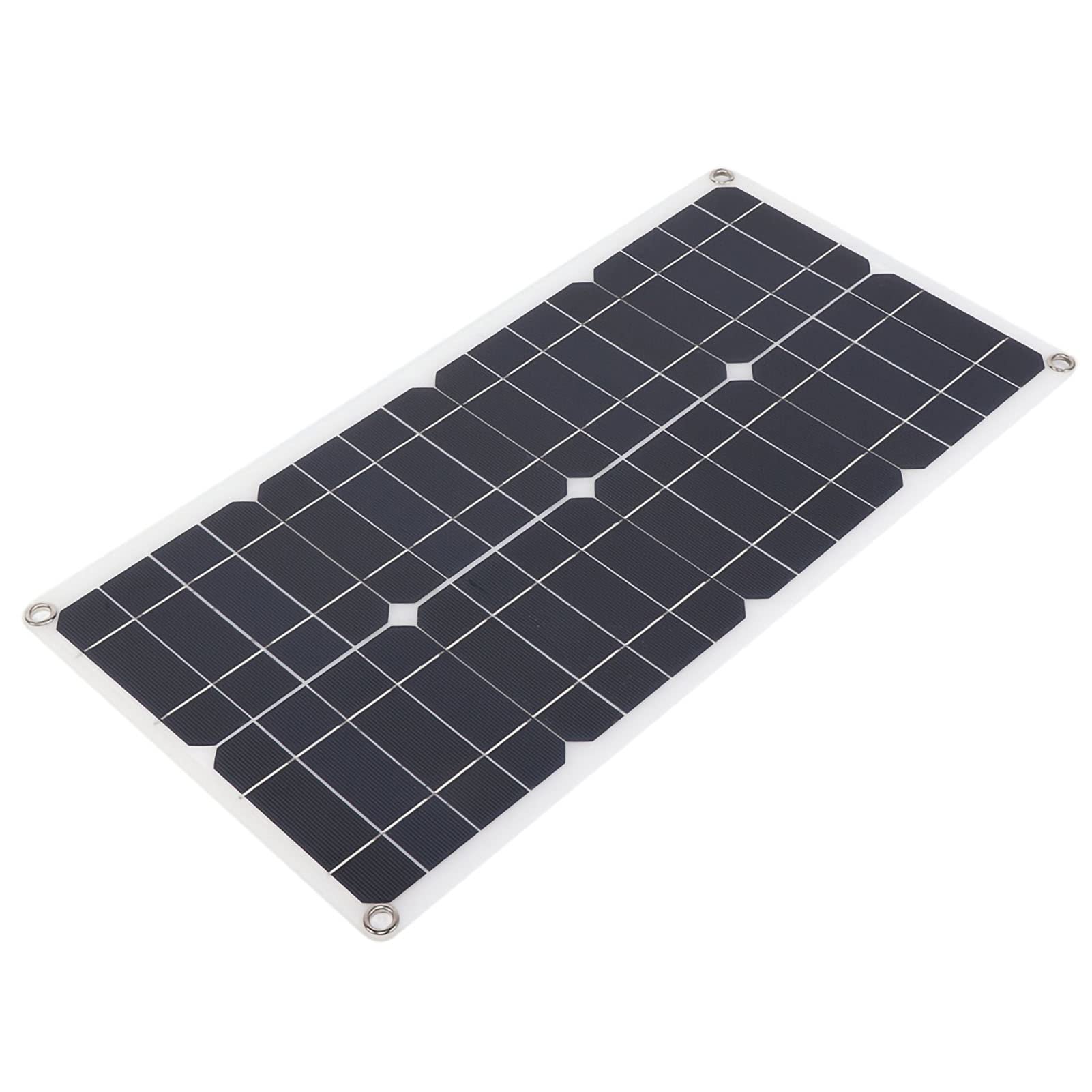 Kikumi Pannello Solare Fotovoltaico Portatile in Silicio Monocristallino 18V Caricatore Solare 25W Dual USB Conversione 19-21% IP65 [Marca] con Diodo di Blocco per Auto Barca Moto