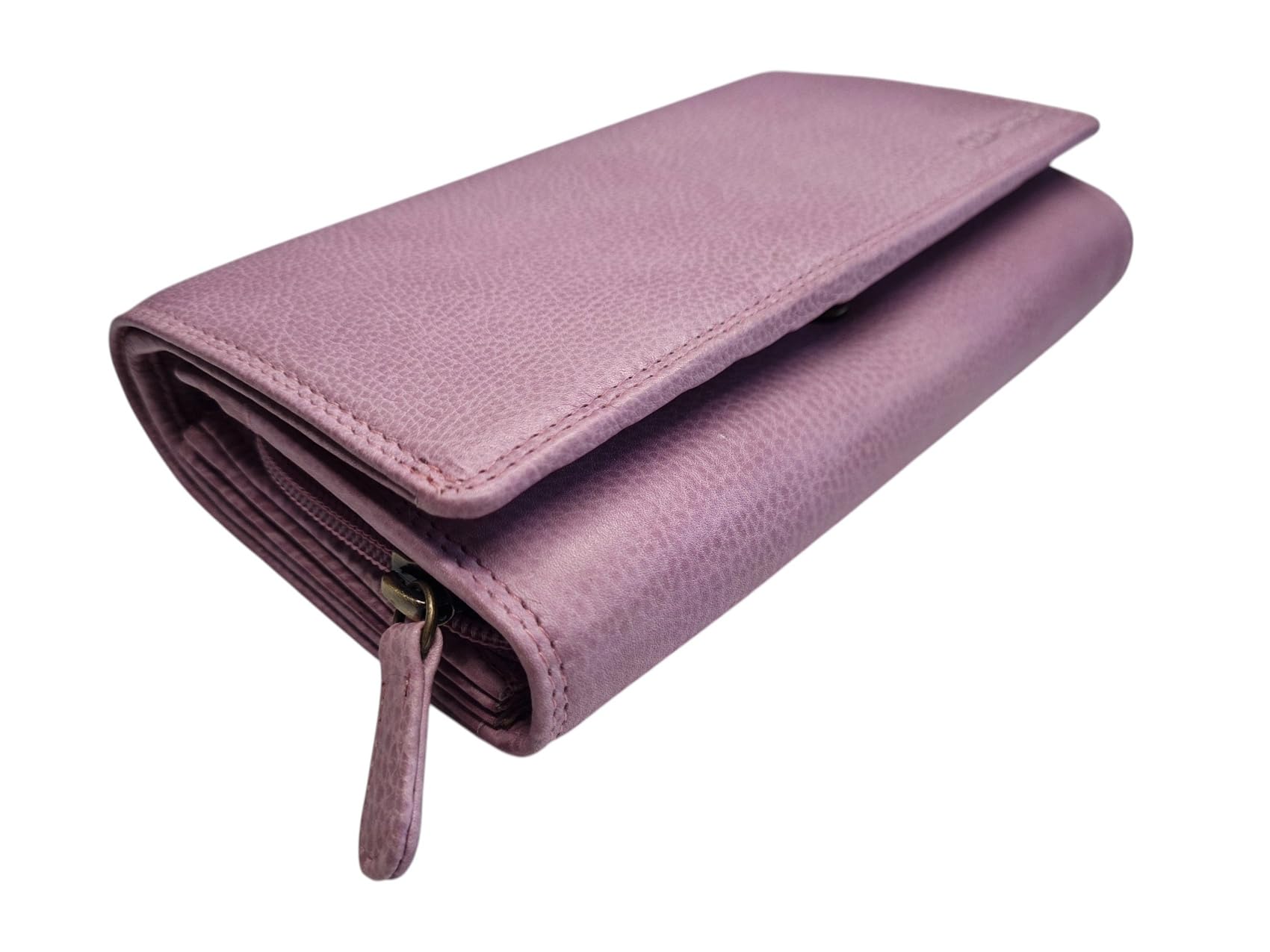 Leder Damen Geldbörse XXL, Lederbörse Portemonnaie Brieftasche Nappaleder, 2 große Geldscheinfächer, Box Travel Organizer Echtleder