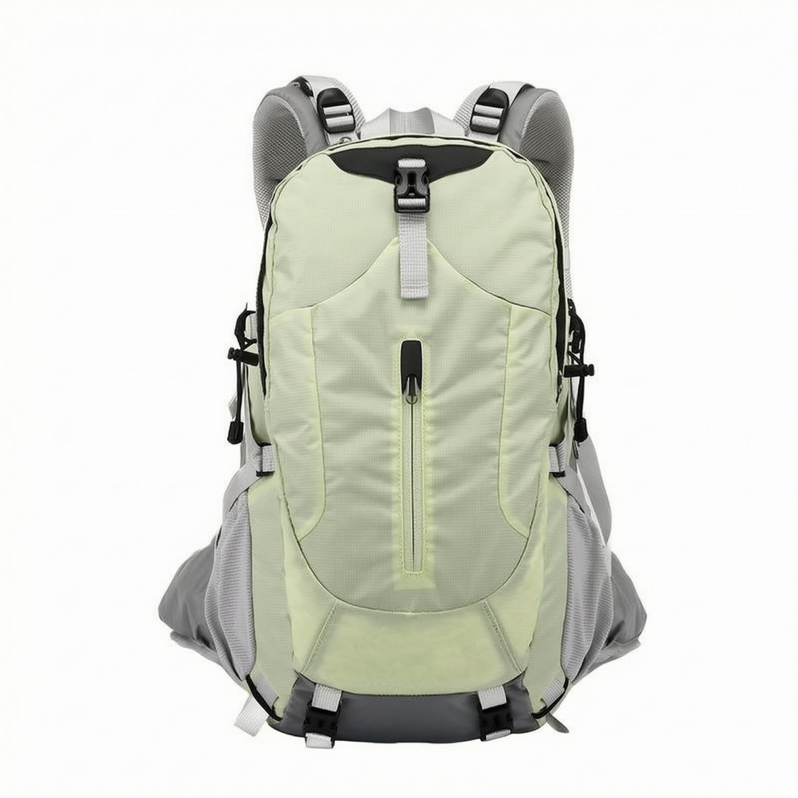 Nylon-Type Hiking Backpack Structured Daypack Backpack Padded Shoulder Straps Rucksack Contoured Back Panel for Outdoors, Fluorescent Green-image-8