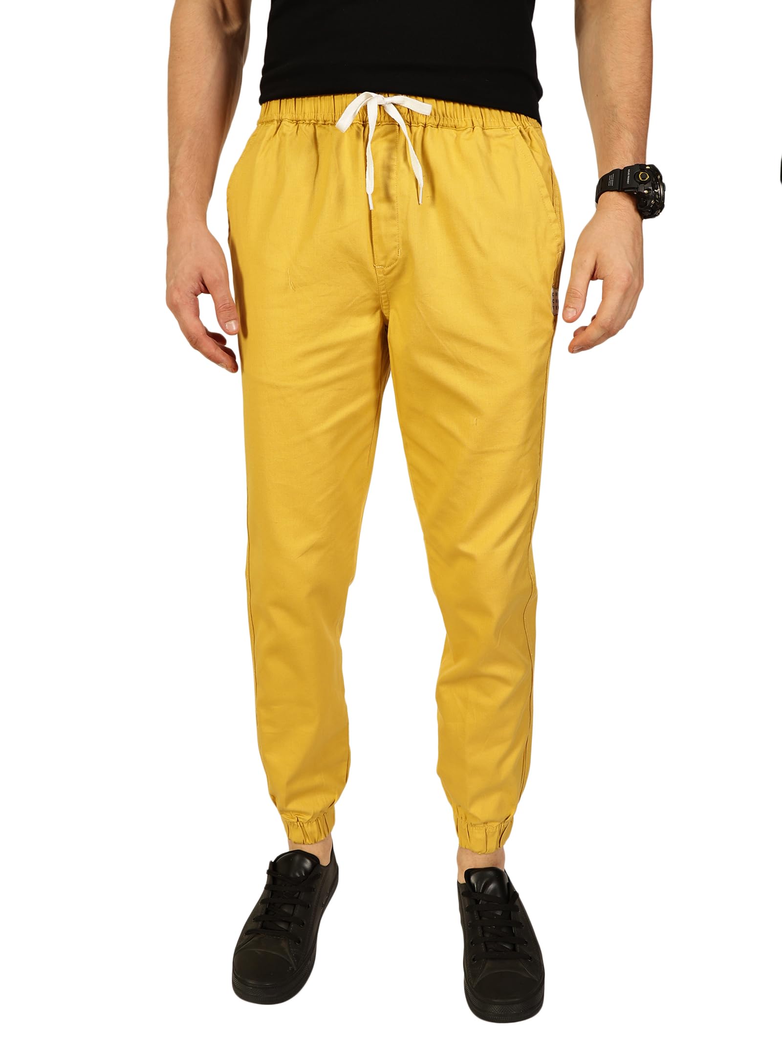 thomas scott Men's | Solid | Light Weight | Breathable Fabric | Mid Rise | Relaxed Fit | 100% Cotton | Elasticated with Drawstring | Trouser | Pants-picture-43