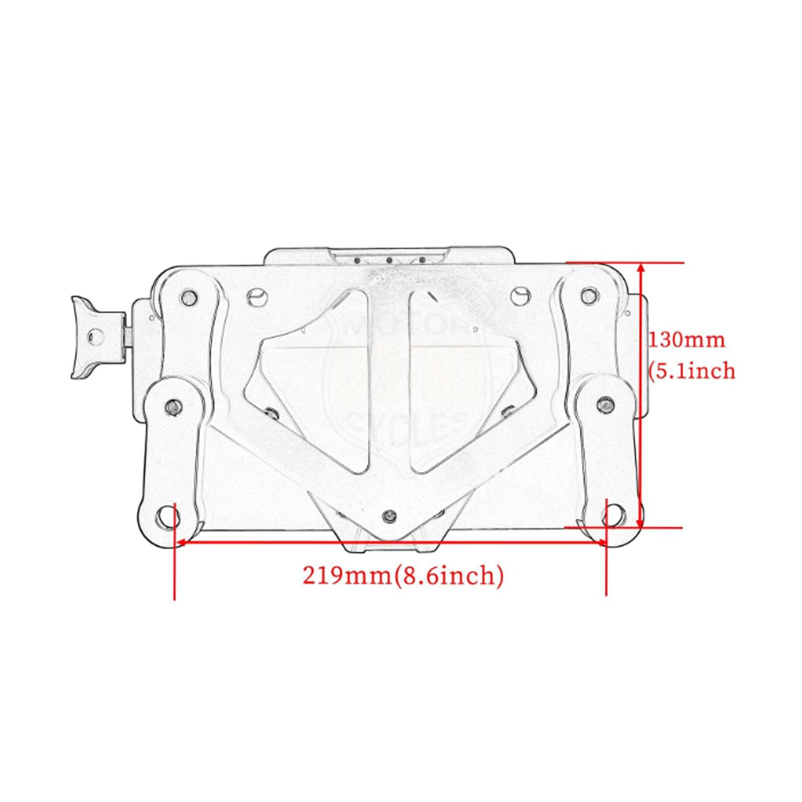 Motocicleta Saddlebag Rápida Liberación de Montura Aleación de Aluminio Prueba Meteorológica Reemplazo de Estabilidad Mejorada para Shadow Saber VLX VT750