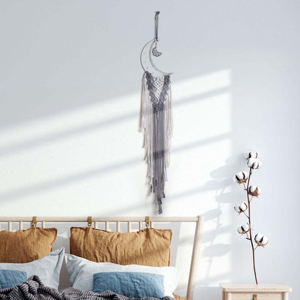 Tenture Murale Macramé Boho Chic - Décoration Main Coton Pour Chambre, Salon Ou Appartement