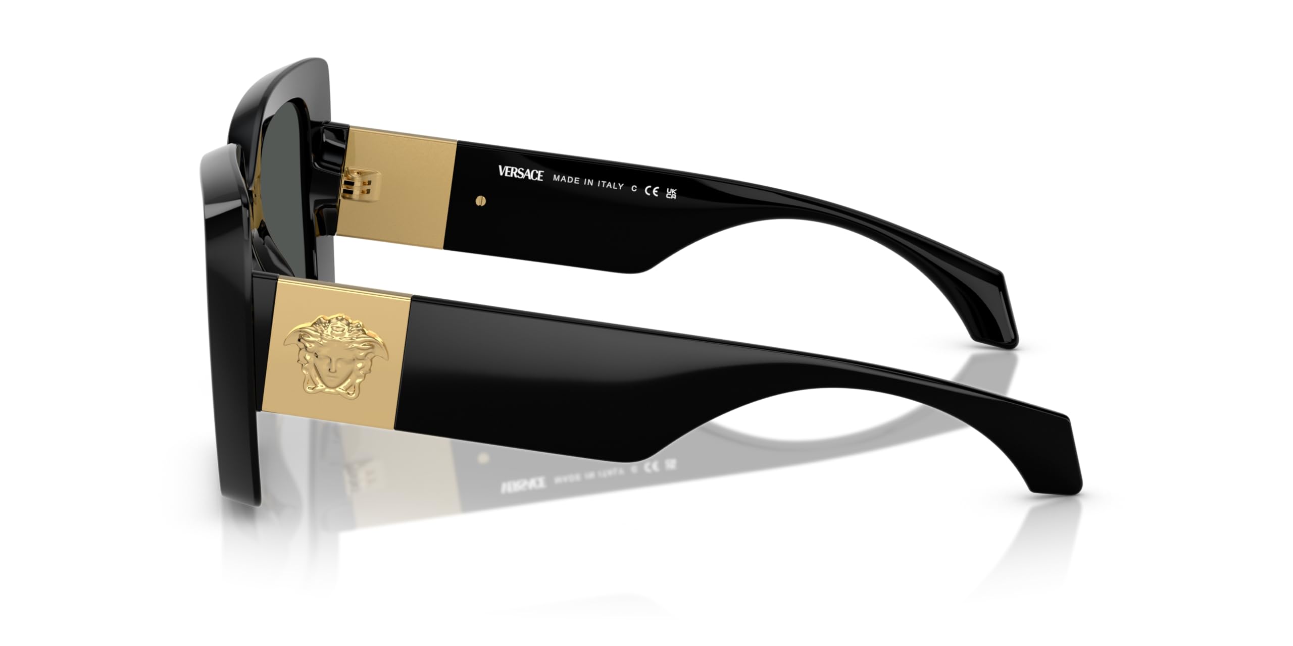 Versace Occhiali da sole da donna, montatura rubino scuro, lenti grigio scuro, 54 mm