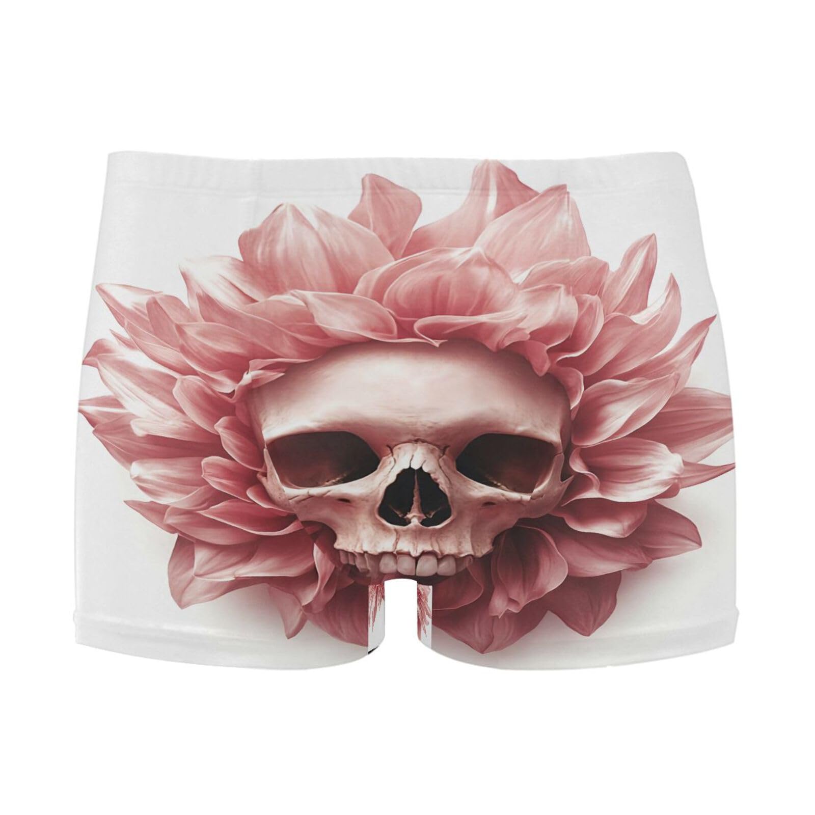 UMIRIKO Pink Daisy Skull Mens Swim Trunks Swimwear Bathing Suit Swim Brief Square Leg Board Short S-3XL 202c0751