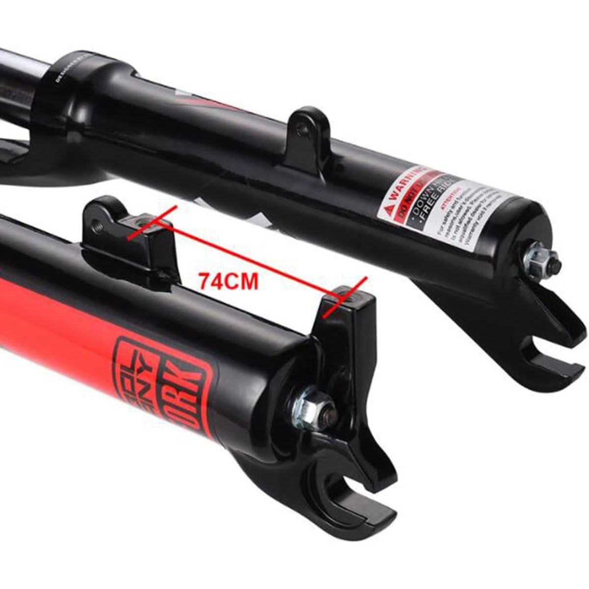 20-calowy widelec do roweru górskiego BMX 1-1/20.3 cm prosty przedni widelec rurowy 80 mm podróż QR 9 x 100 mm hamulec tarczowy ręczny blokujący rowery ultralekkie