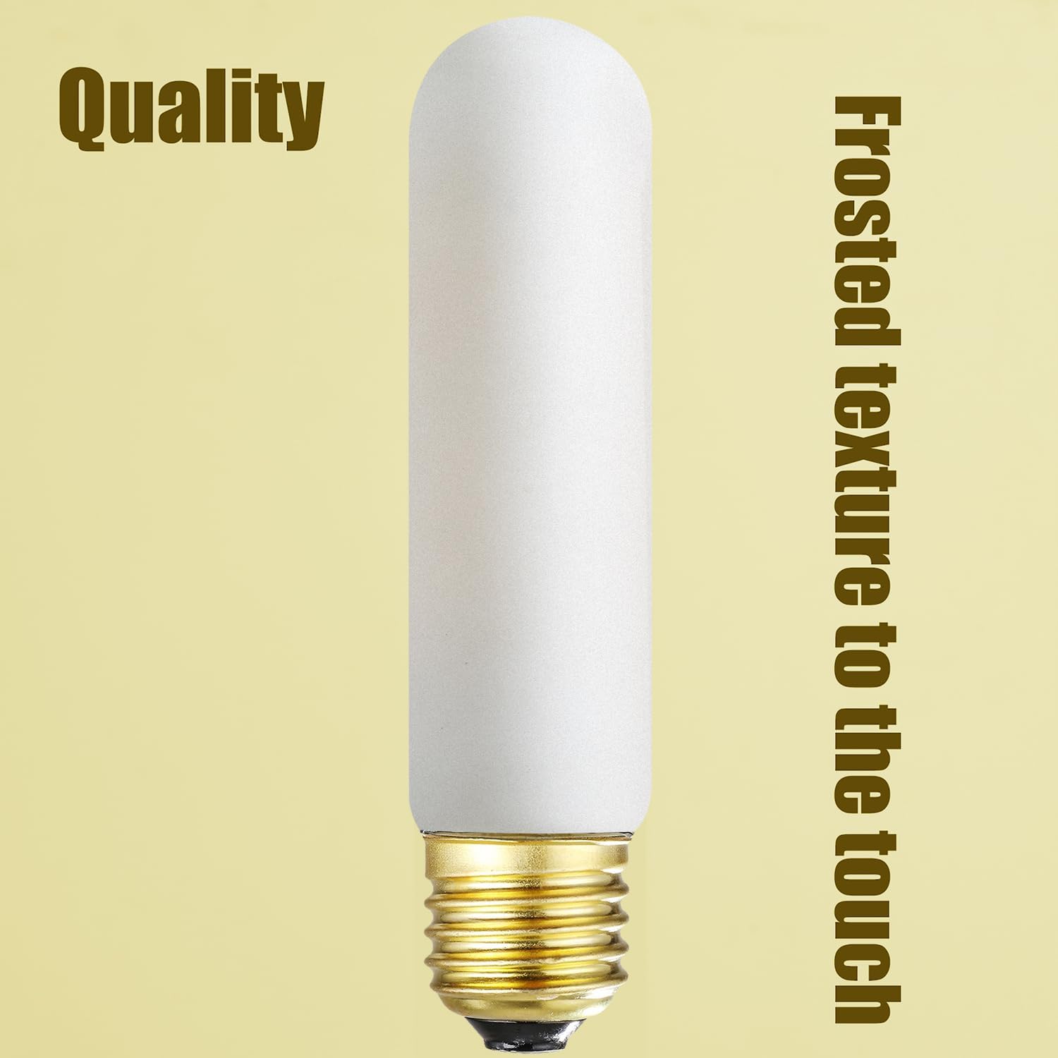 Leools T10 LED Light Bulb 6inch E26 Base Matt Opal Porcelain Warm White 2700K Dimmable Edison 8W Led Tubular Bulb,600LM,60 Watt Equivalent,Outside Frosted Glass,for Cabinet Display Cabinet etc,6 Pcs.