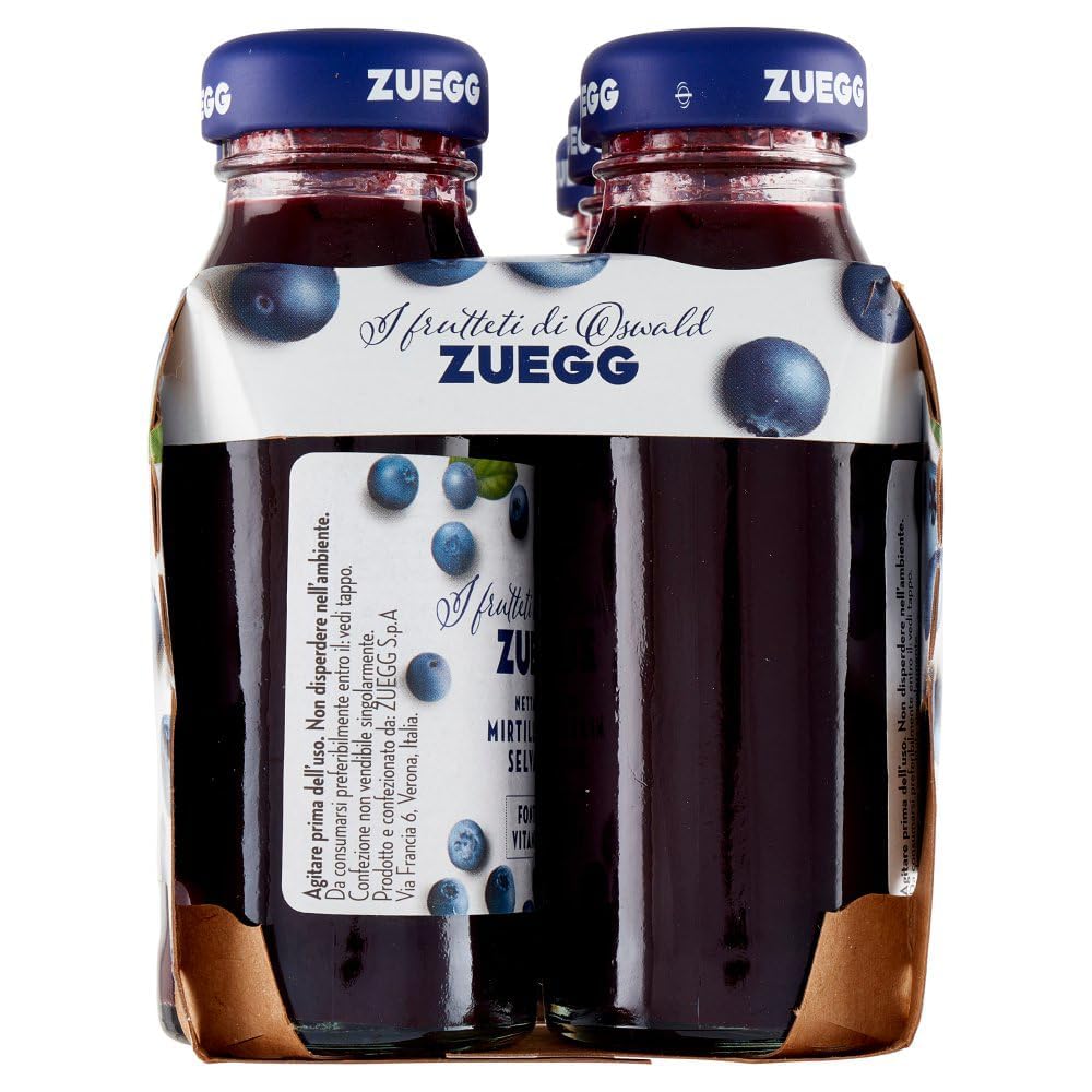 Italian Gourmet Nettare di Mirtillo Nero, Heidelbeerdrink 48 x 125ml | Bevanda analcolica rinfrescante, in Glasflaschen monodose, fruchtig für, Gesamtnettogewicht 6 L + Kostenlos Polpa 400g