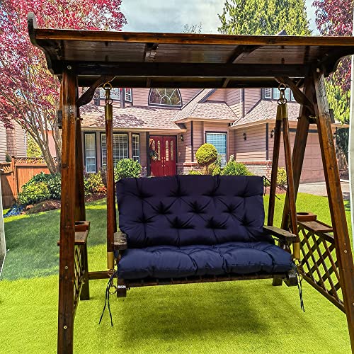 Lfnoone Grey Thicken 5" Swing Chair Pads For Garden Patio Swing Replacement Cushions With Backrest Waterproof Bench Cushion For Outdoor Furniture 2-3 Seater Washable Swing Replacement Cushions/40 X40 #TOP1