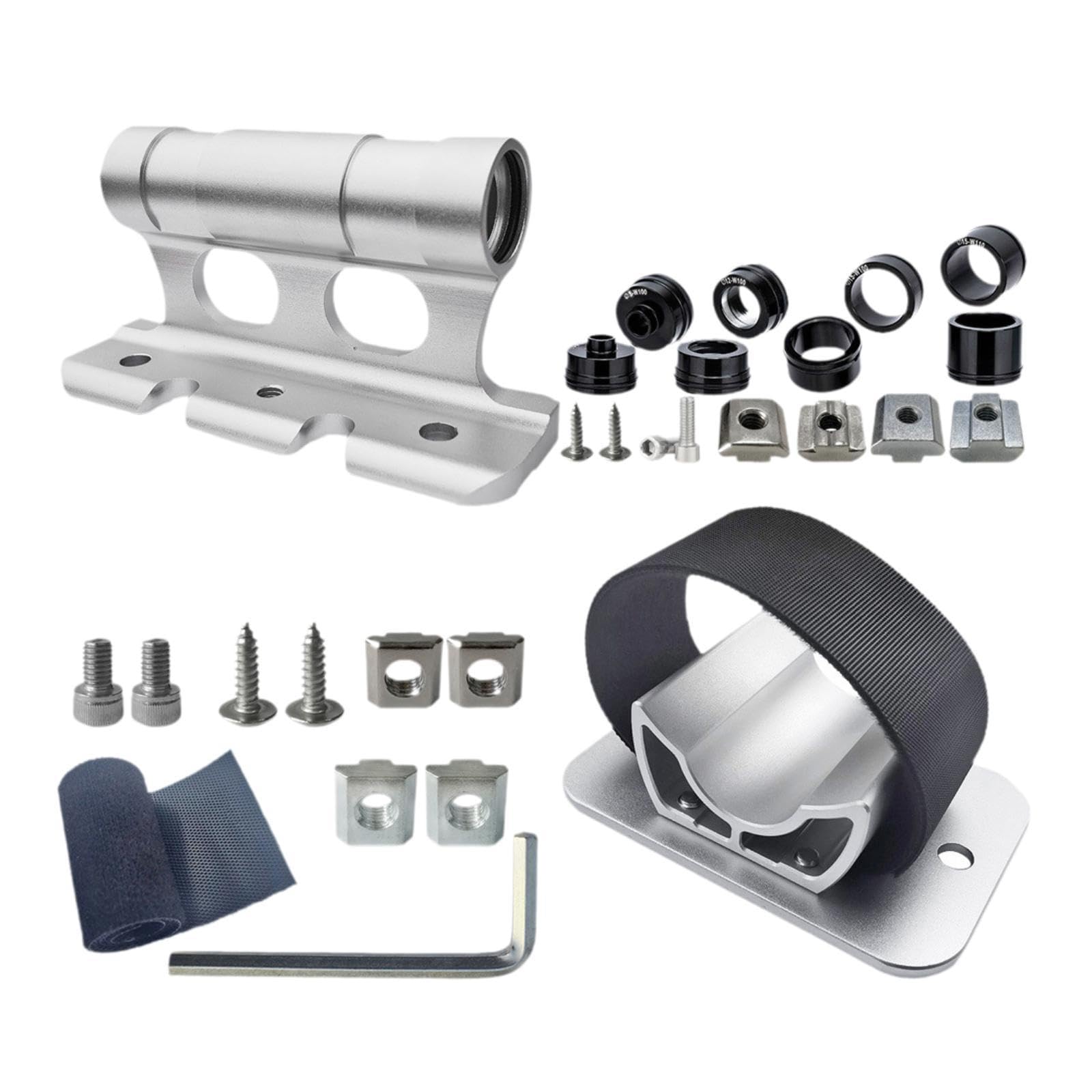 Baoblaze Supporto per forcella bici, portabici da tetto per auto con sgancio rapido, supporto universale per ruota, supporto per forcella anteriore, blocco, Argento
