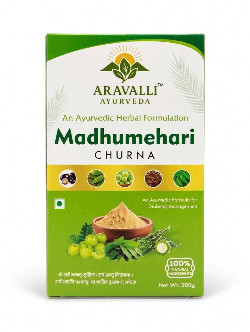 Ayurvedic Powder For Diabetes Managament , Aravalli Ayurveda Madhumehari Churna (200g) | Ayurvedic Powder for Blood Sugar Management & Diabetes Support | With Vijaysar, Karela, Jamun Beej & Methi | 100% Natural-image-36