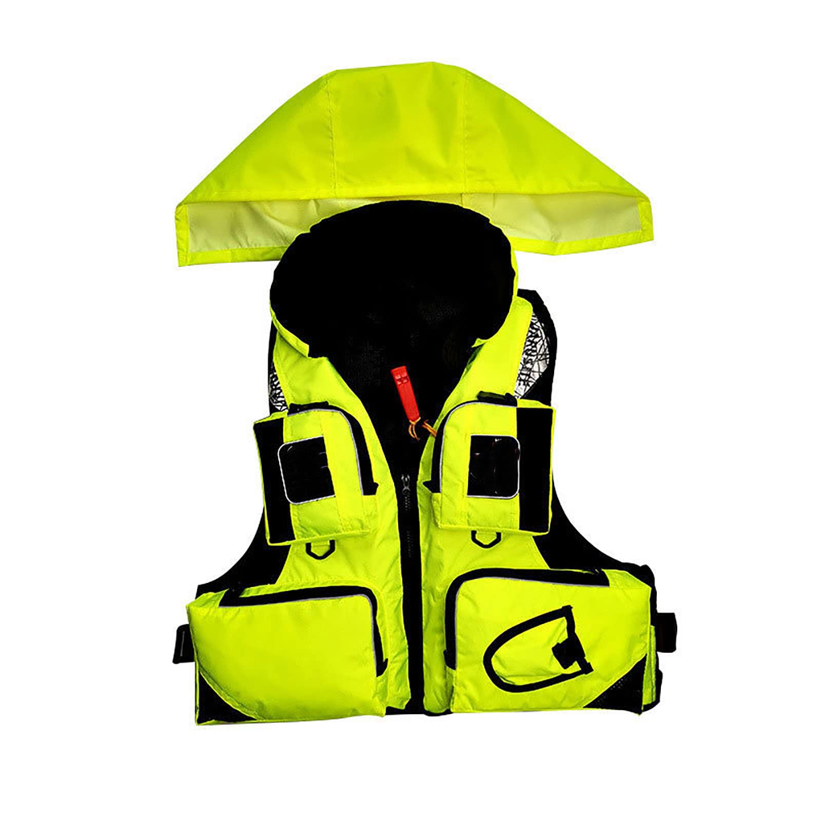 Gilets de Pêche Portables Activités de Plein Air Veste de Surf Multi Poches Veste de Surf Résistante à l'usure avec Bande Réfléchissante