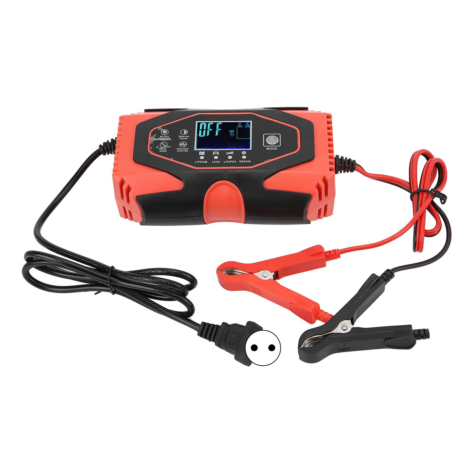 Caricabatterie e mantenitore di batteria portatile intelligente con funzione di memoria di riparazione per auto e moto, ricarica automatica a 7 stadi per batterie EFB umide al