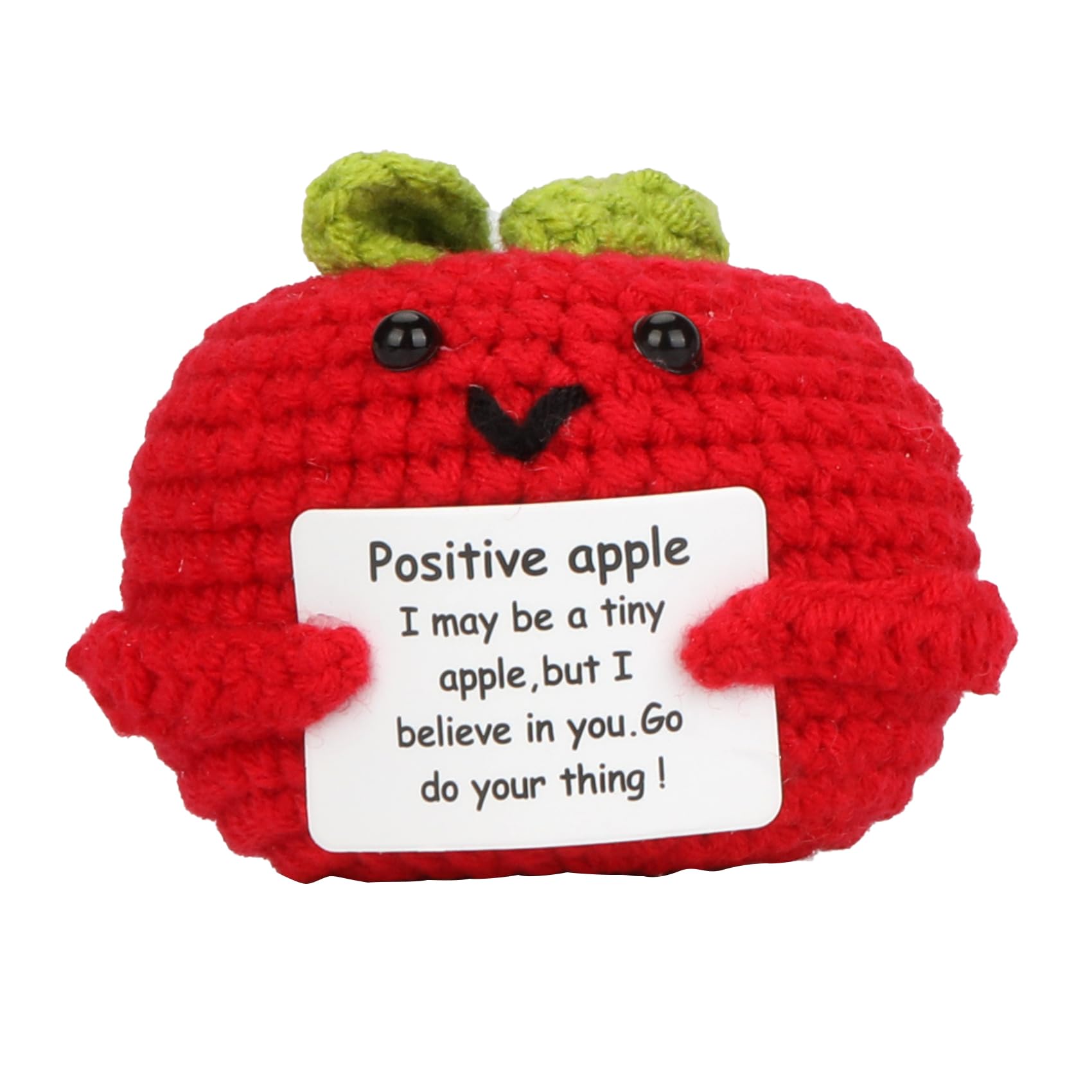 Positive Apple Gift, Emotional Support Nuggets, Handmade Positive Crochet Fruits, Encouragement Ornament, Emotional Support Crochet, Cheer up Decor for Birthday, Farewell Gift