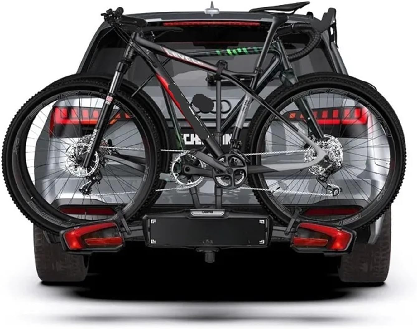 Foldable Tilting Hitch Mount E-Bike Rack for 3 Bikes Up to 60kg Each Standard Electric Bicycle Tire