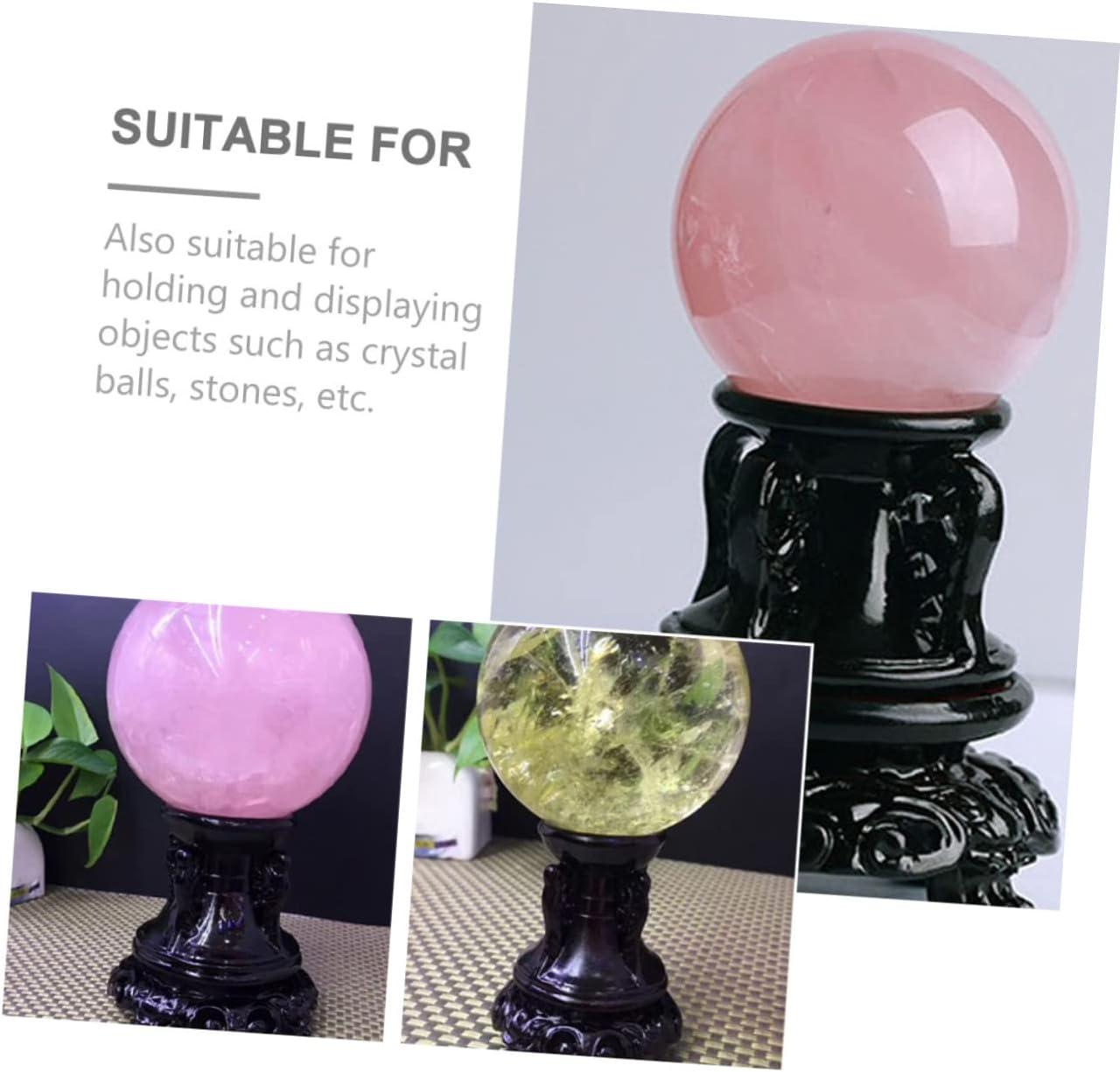 OUNONA Crystal Balls Display Stand Resin Base for 3 to 5cm Balls