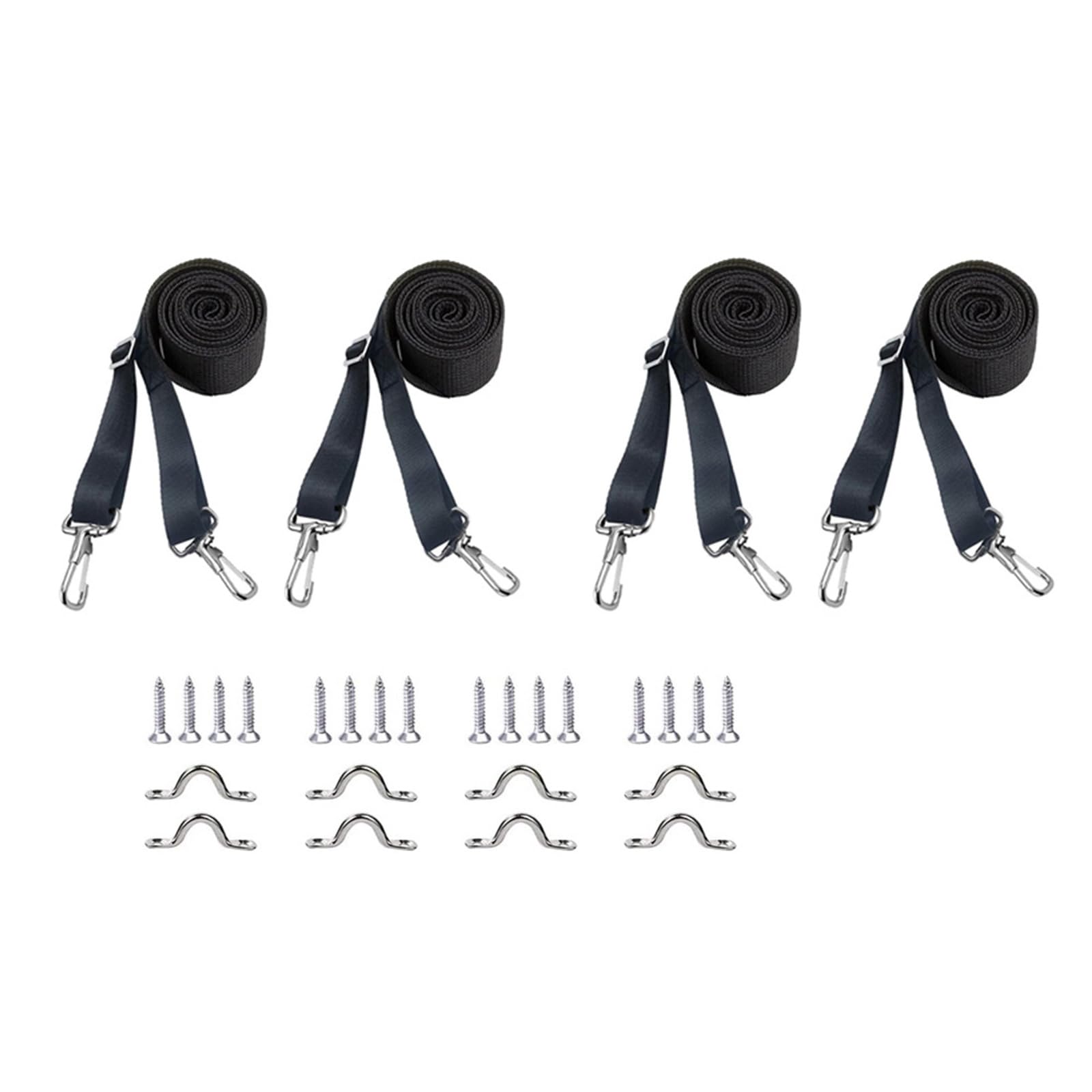 Kit Cinghie Per Bimini Barca: 4 Cinghie Regolabili + Accessori In Acciaio Inox