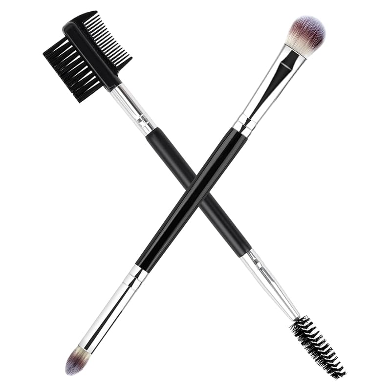 MUIIGOOD Kit de Pincéis para Olhos com Escova de Sobrancelhas e Pente para Cílios, 2 Peças