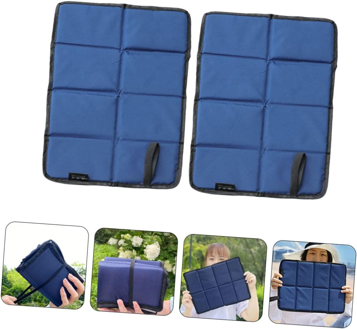 2Pcs Oxford Cloth Outdoor Seat Cushion Pad Foldable Lightweight Camping Mat for Hiking Picnic Beach and Sports Events Insulated Pads for Clean and Comfortable Seating