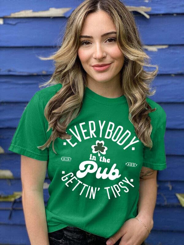 Womens St Patrick's Day Shirts Lucky Shamrock Graphic Tee Shirt Lucky St Patricks Day T Shirt Green Irish Tops - Image 4