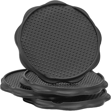 Furniture Pads Anti-Sinking Outdoor Chair Leg Pads 4 Pcs, Black