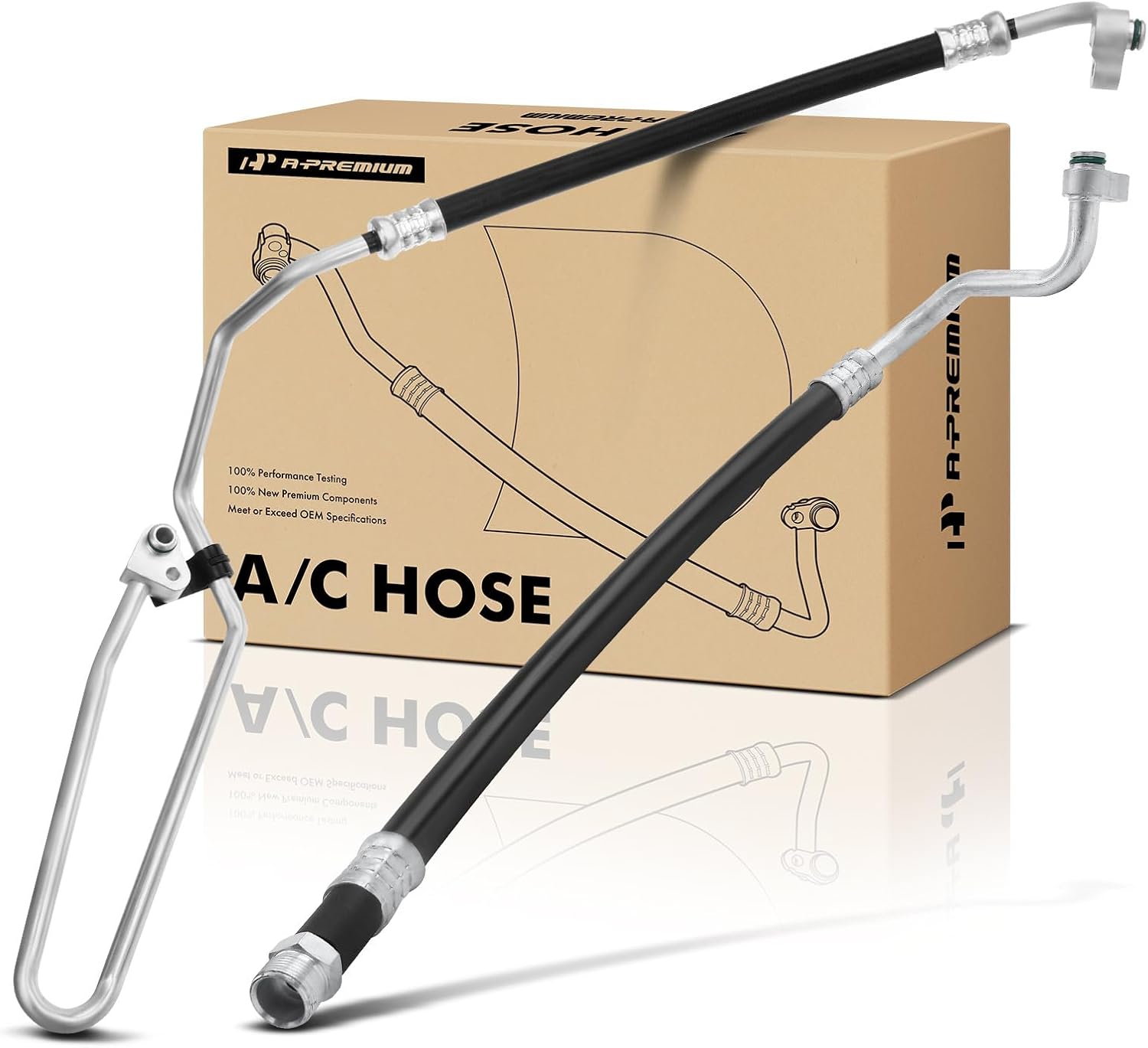 A-Premium A/C Suction Hose & Discharge Line Hose Assembly Compatible with Acura MDX 2003-2006 & Honda Pilot 2005-2008, 3.5L