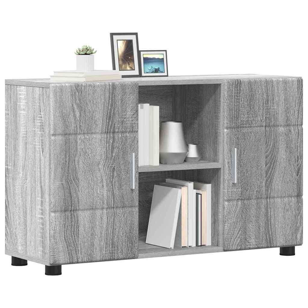 Florin, credenza in robusto legno, 88,5 x 30,5 x 55,5 cm, grigio sonoma, con ampio spazio di archiviazione, opaca, versatile, per soggiorno, casa, ufficio e camera familiare