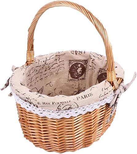 Miniatura 2 de Cesta de macramé de mimbre para picnic, cesta de pícnic de campo, cesta de Pascua, cesta de vino, cesta de caramelo, cesta de frutas, caja de regalo